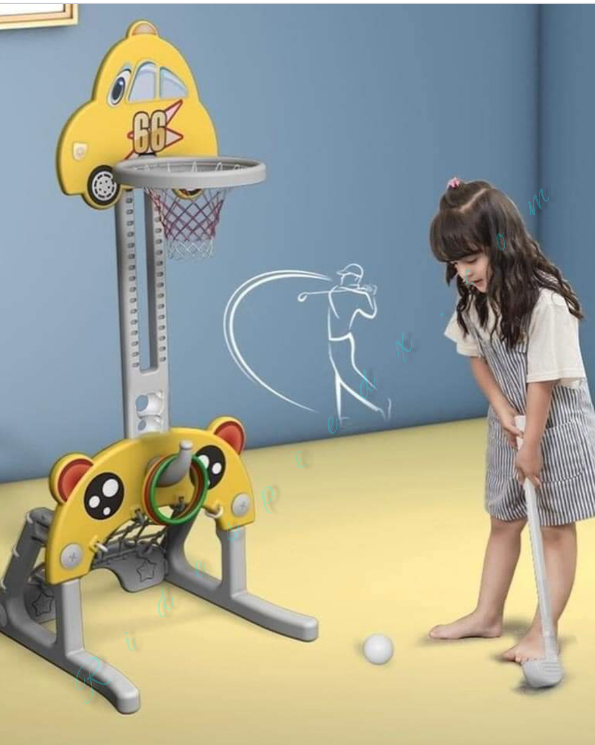 kids basketball play set